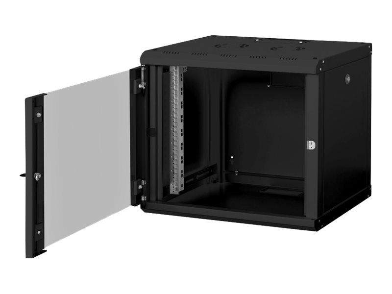 DIGITUS 48,3cm 19Zoll Wandschrank 9HE schwarz Vorderansicht