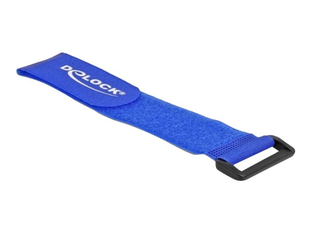 DELOCK Klett-Kabelbinder blau Vorderansicht