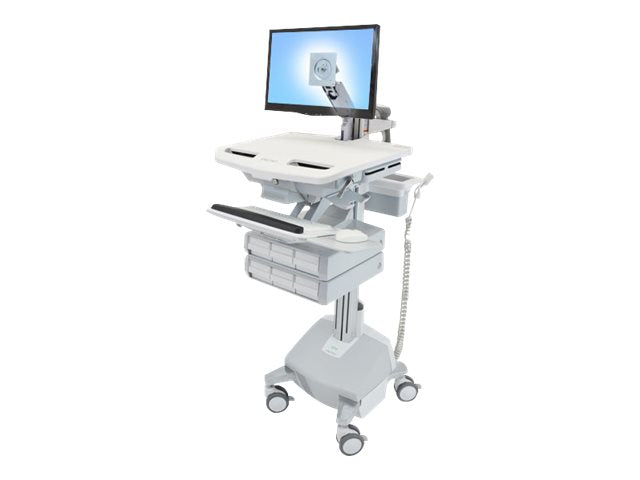 Vorderansicht des ERGOTRON StyleView Wagens mit LCD-Arm