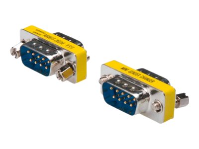 DIGITUS Gender Changer D-Sub9 Metallgehäuse M/M Vorderansicht