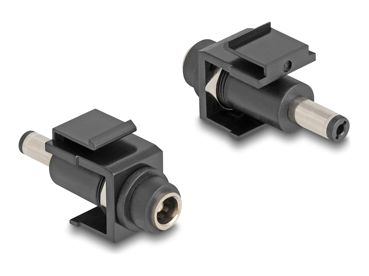 DELOCK Keystone Modul DC 5,5 x 2,1mm Buchse zu DC 5,5 x 2,5mm Stecker - Vorderansicht