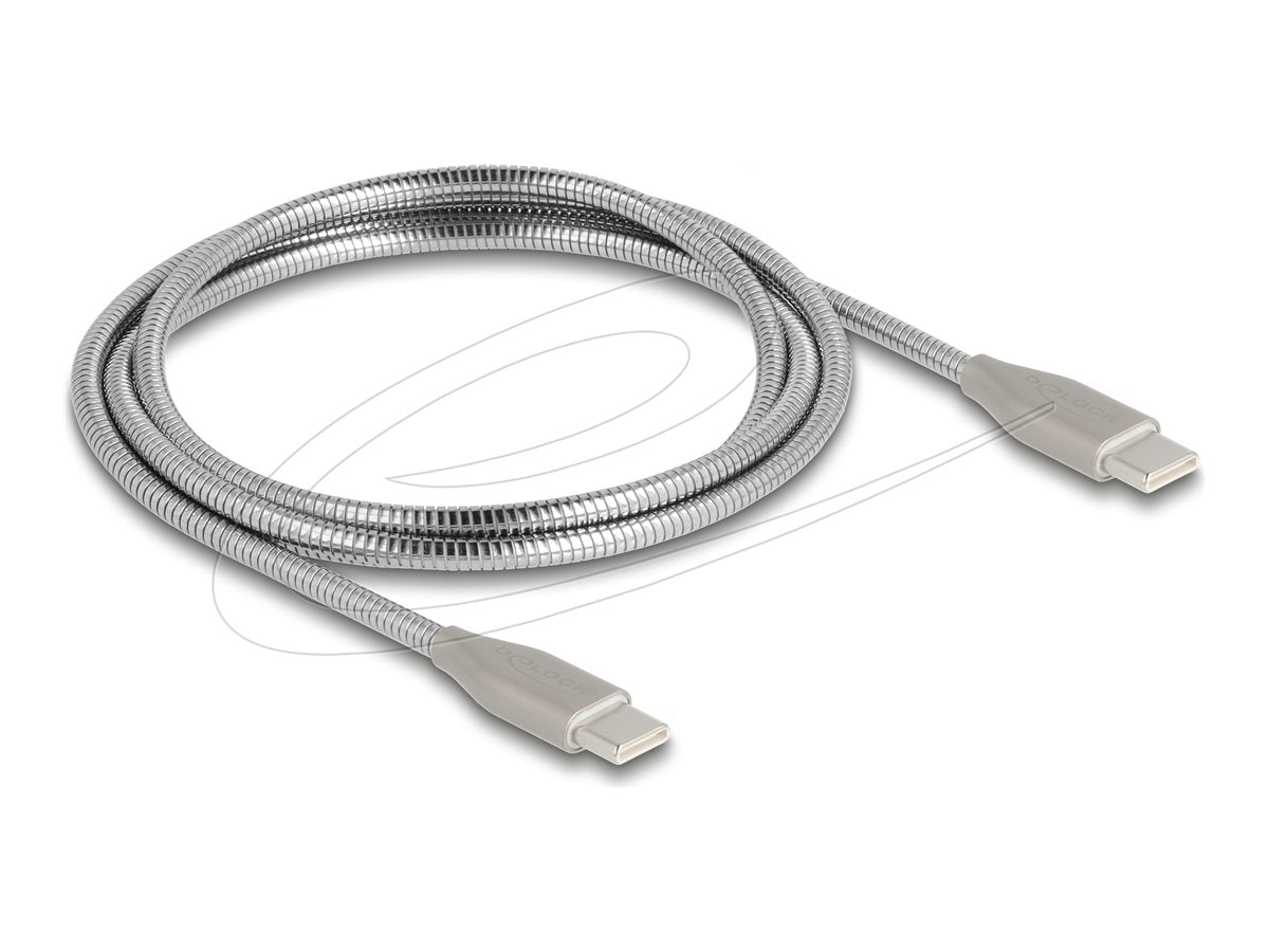 DELOCK USB-C Kabel USB 2.0 mit Metallmantel Vorderansicht
