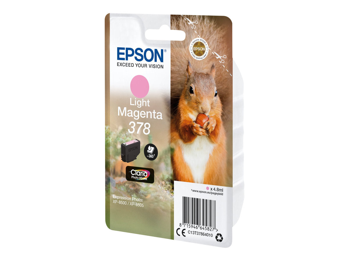 EPSON Singlepack Light Magenta 378 Eichhörnchen Clara Photo HD Ink Verpackung
