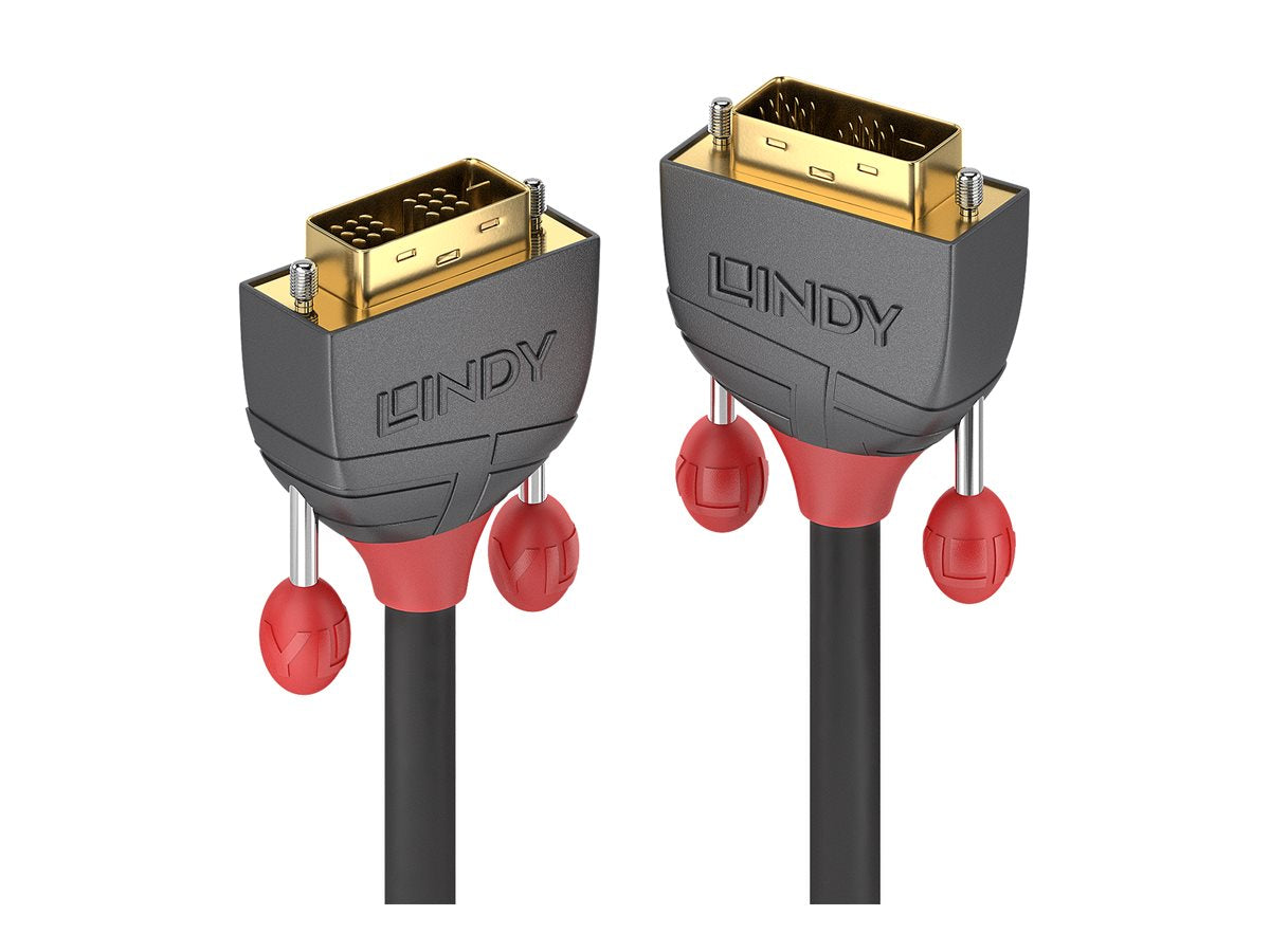 LINDY 10m DVI-D Kabel M/M Anthra Line Vorderansicht