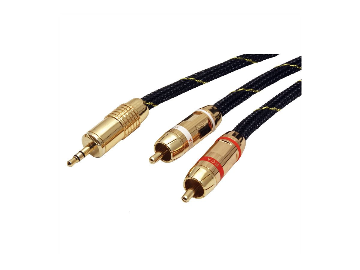 SECOMP ROLINE GOLD Kb 3,5mm-2xCinch ST/ST 10m Verpackung