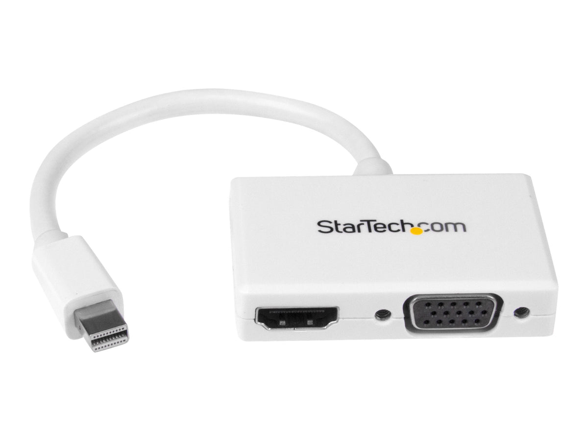 STARTECH.COM Reise A/V Adapter: 2-in-1 Mini DisplayPort auf HDMI oder VGA Konverter - Weiss
