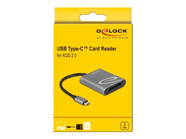 DELOCK USB Type-C Card Reader für XQD 2.0 Speicherkarten