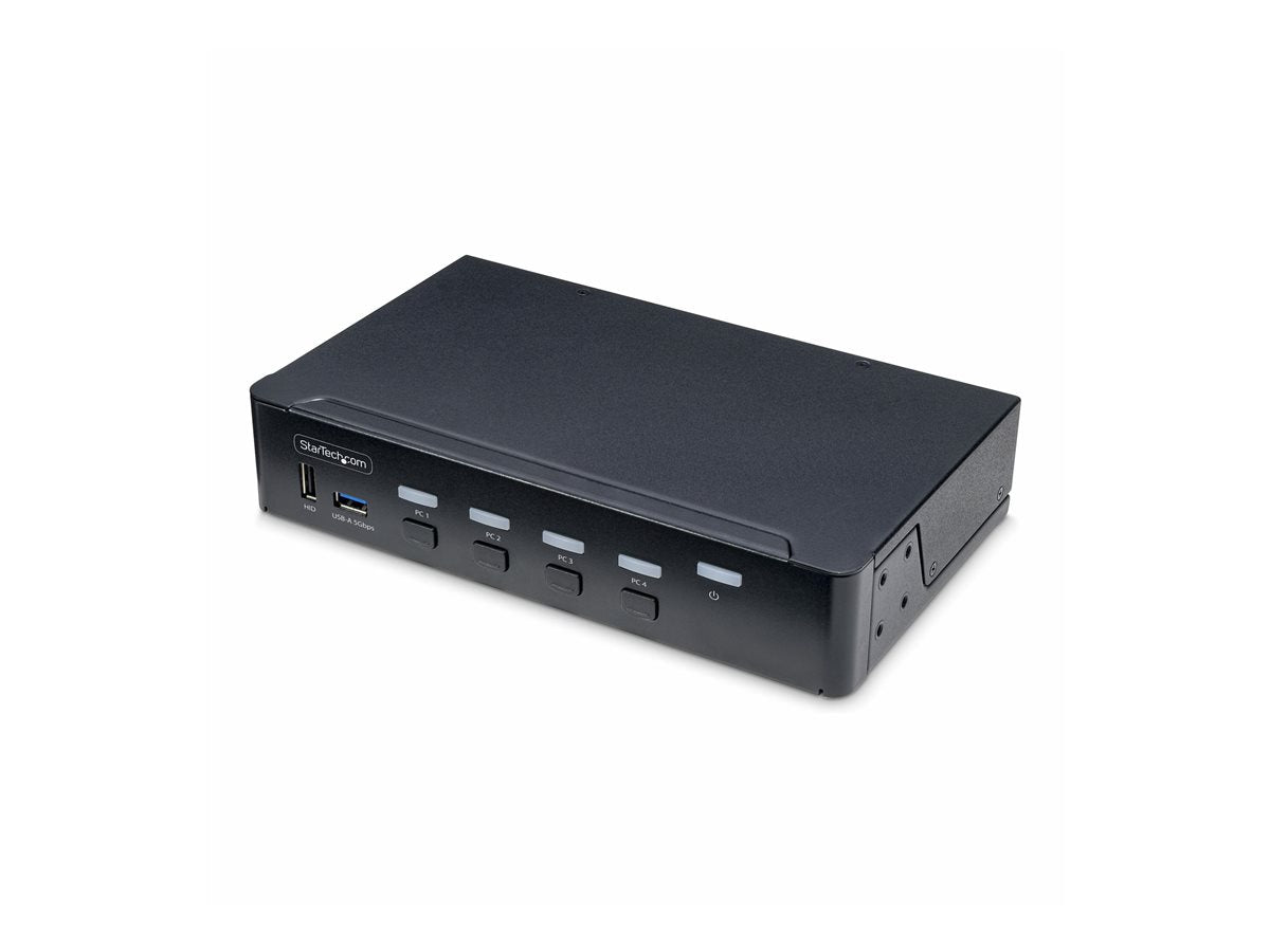 STARTECH.COM 4-Port DisplayPort KVM Switch 1x 4K 60Hz Monitor 6x USB-Ports Hotkey-Umschaltung KVM Umschalter TAA-konform