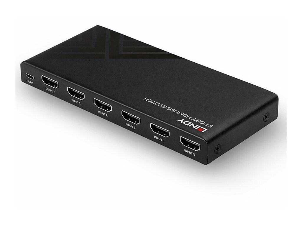LINDY 5 Port HDMI 18G Switch Detailansicht