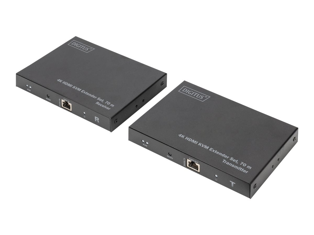 DIGITUS HDMI 2.0 HDMI KVM Extender Set 70m USB 1.1 touch panel support - Vorderansicht