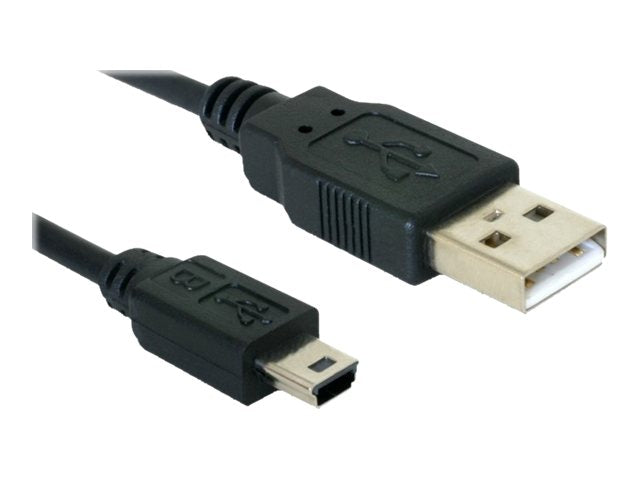DELOCK Kabel USB 2.0-A Stecker > mini B 5-Pin Stecker 3 m - Vorderansicht