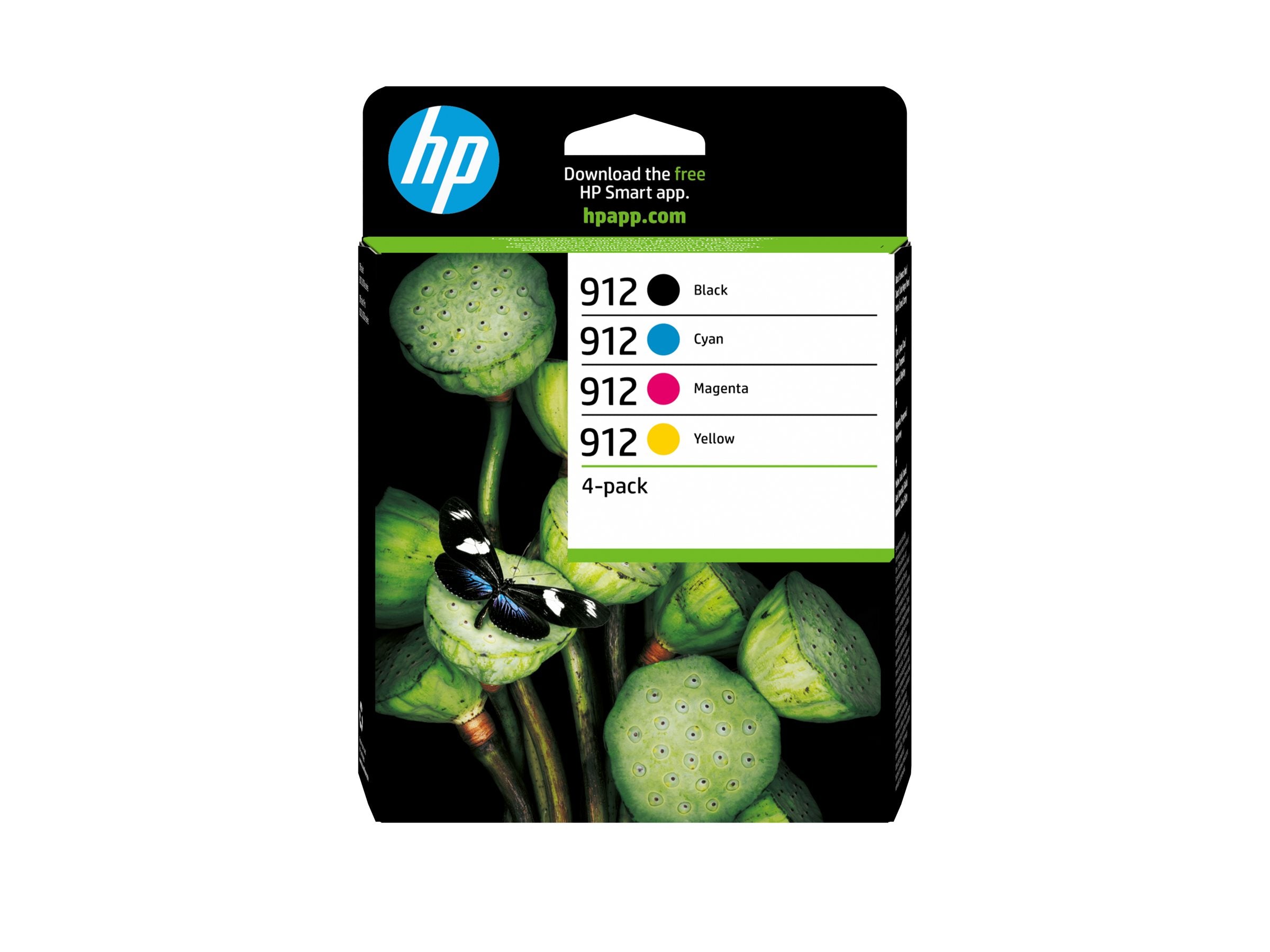 HP 6ZC74AE 912 Original Ink Cartridges Black 4-Pack Vorderansicht