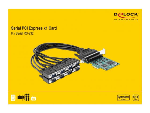 DELOCK PCI Express Karte zu 8 x Seriell RS-232 - Verpackung