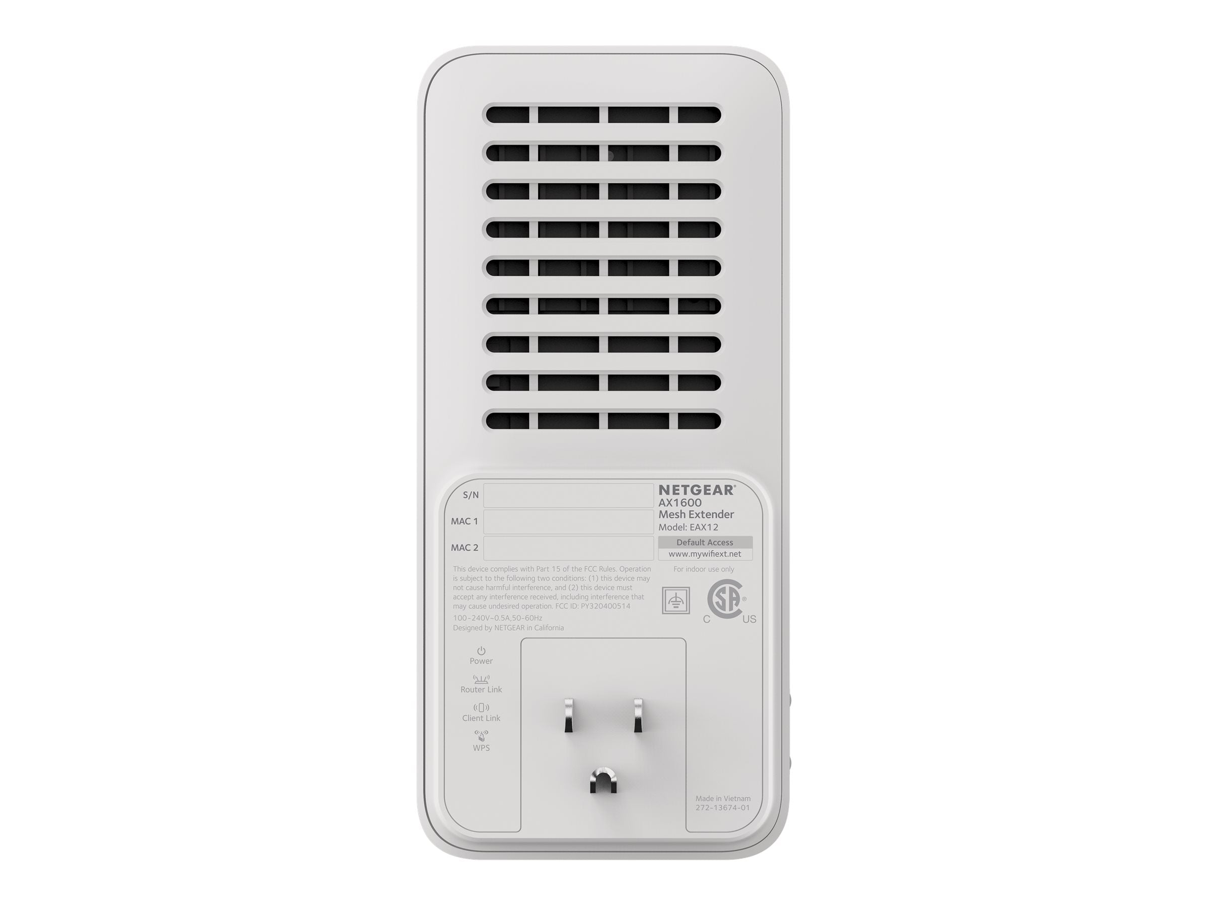 NETGEAR AX1600 4-Stream WiFi 6 Mesh Extender Vorderansicht