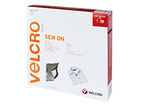 VELCRO Klettband zum Aufnähen Haken & Flausch 20mm x 25m Weiss