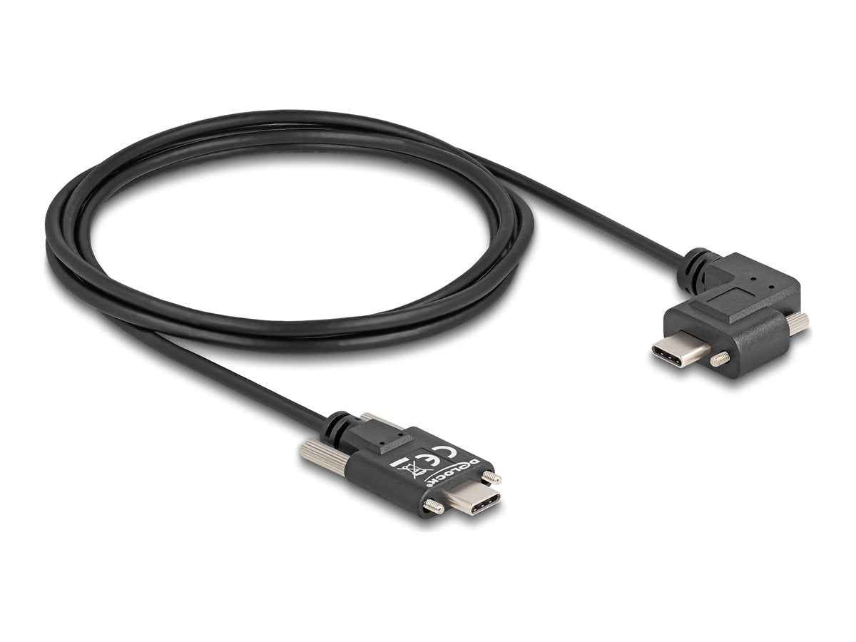 DELOCK USB 2.0 Kabel USB Type-C Stecker mit Schrauben - Vorderansicht