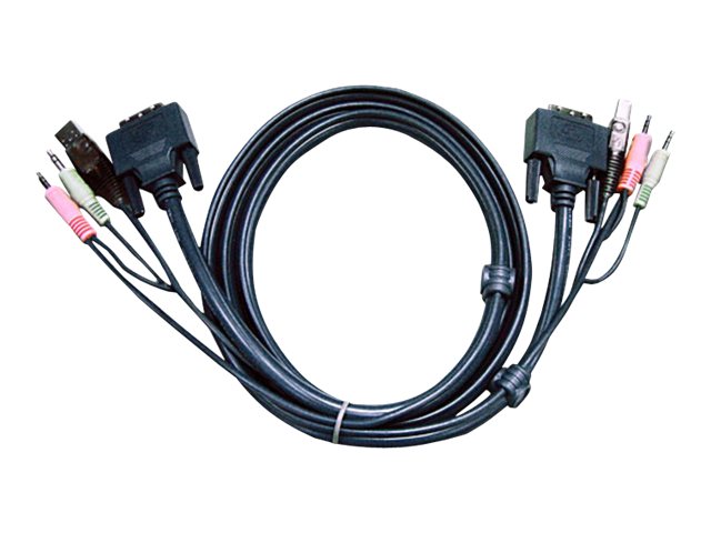 ATEN 2L-7D03UD KVM Kabel DVI-D Dual Link USB Audio Vorderansicht