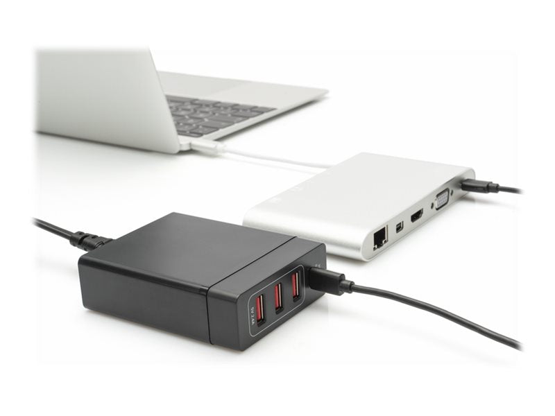 DIGITUS 4-Port USB-Ladeadapter 72W Vorderansicht