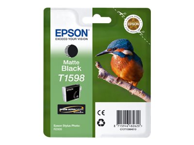 EPSON T1598 Tinte matt schwarz Vorderansicht