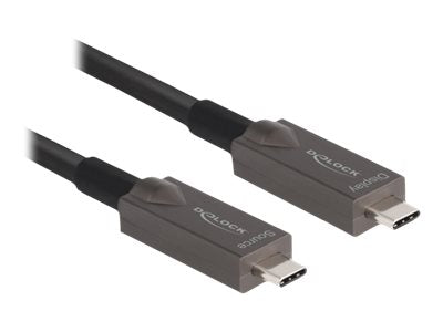 DELOCK Aktives Optisches USB-C Video + Daten + PD Kabel 5m - Vorderansicht