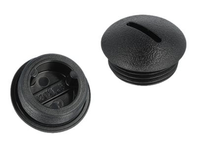 DELOCK Verschlussstopfen M20 x 1,5 schwarz Vorderansicht