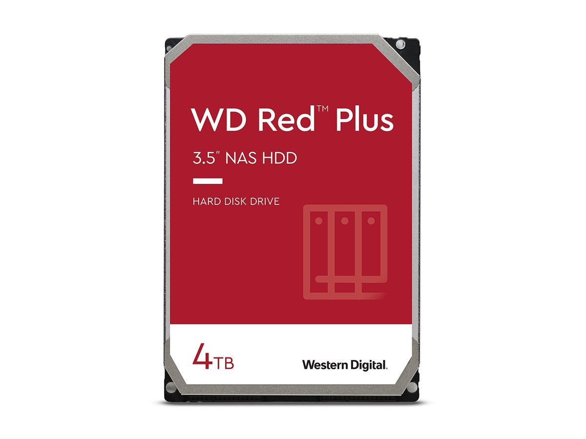 WD Red Plus 4TB SATA 6Gb/s 3,5 Zoll HDD Vorderansicht