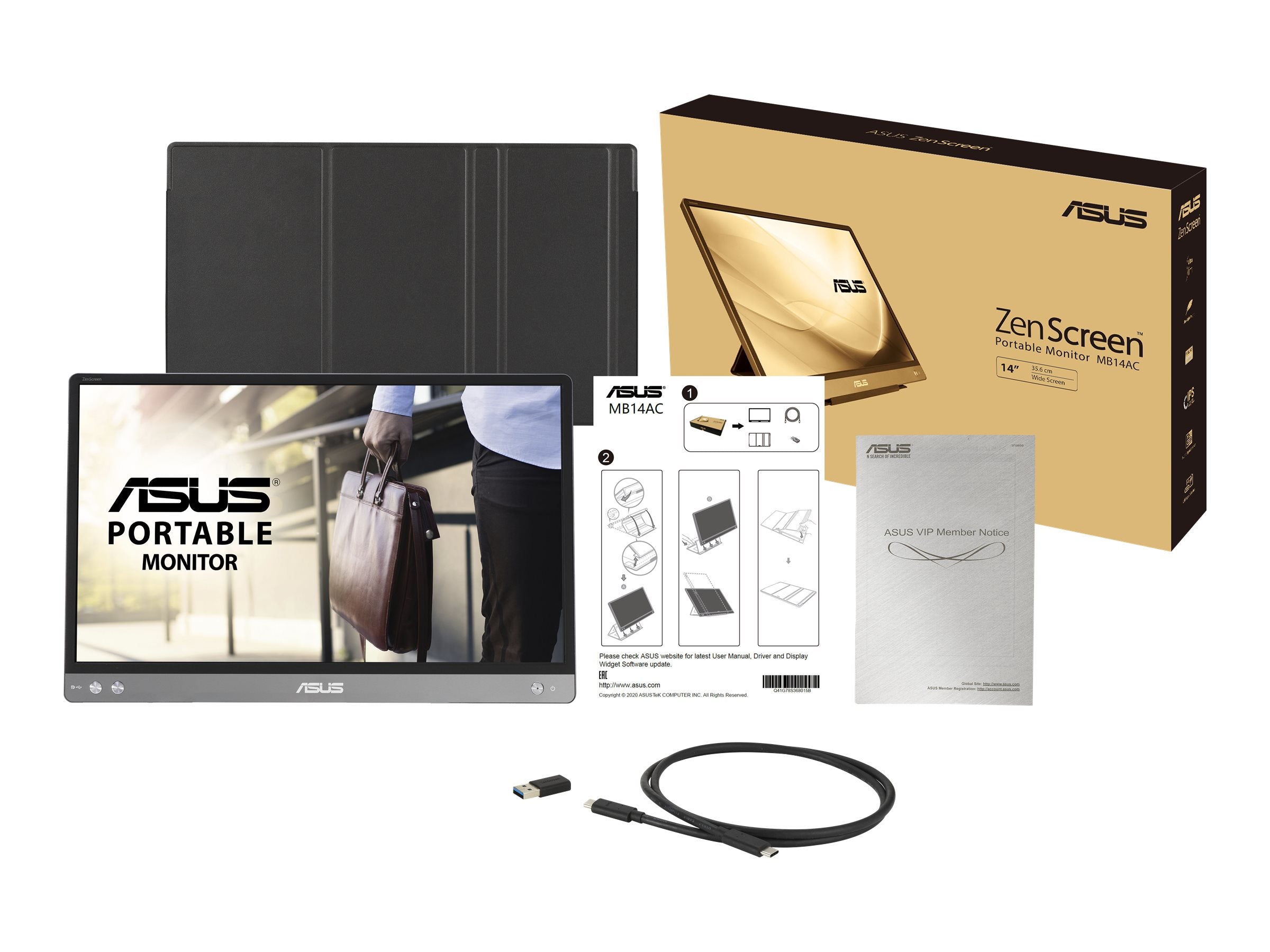 ASUS ZenScreen MB14AC Vorderansicht