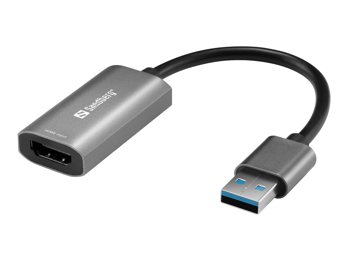 SANDBERG HDMI Capture Link zu USB - Vorderansicht