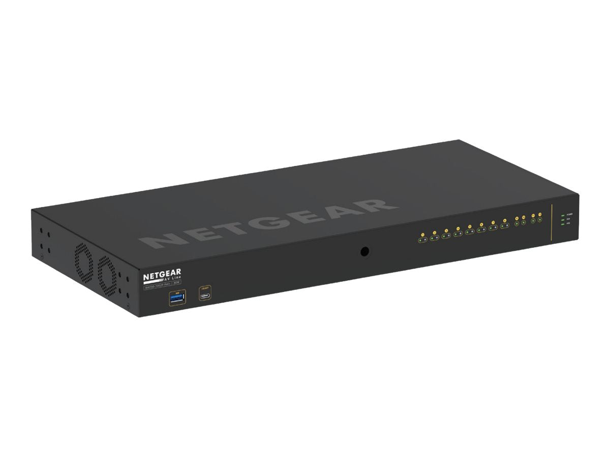 NETGEAR GSM4212P AV Line M4250-10G2F-PoE+ Switch Rückansicht
