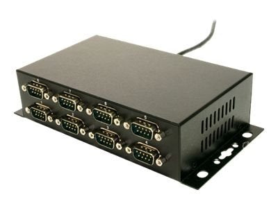 EXSYS EX-1338HMV USB zu 8x seriell RS232 verschraubbar - Vorderansicht