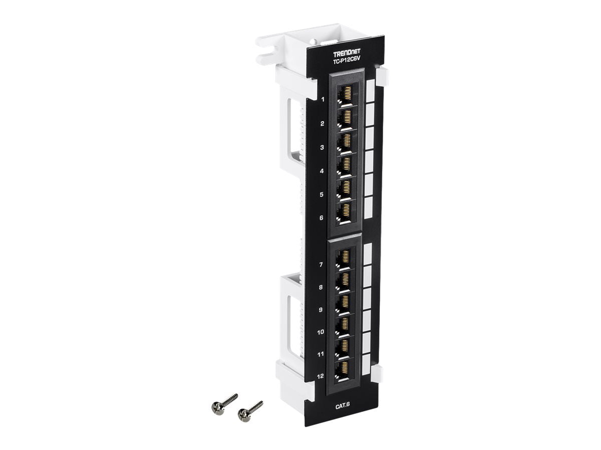 TRENDNET TC-P12C6V Patch Panel Rückansicht