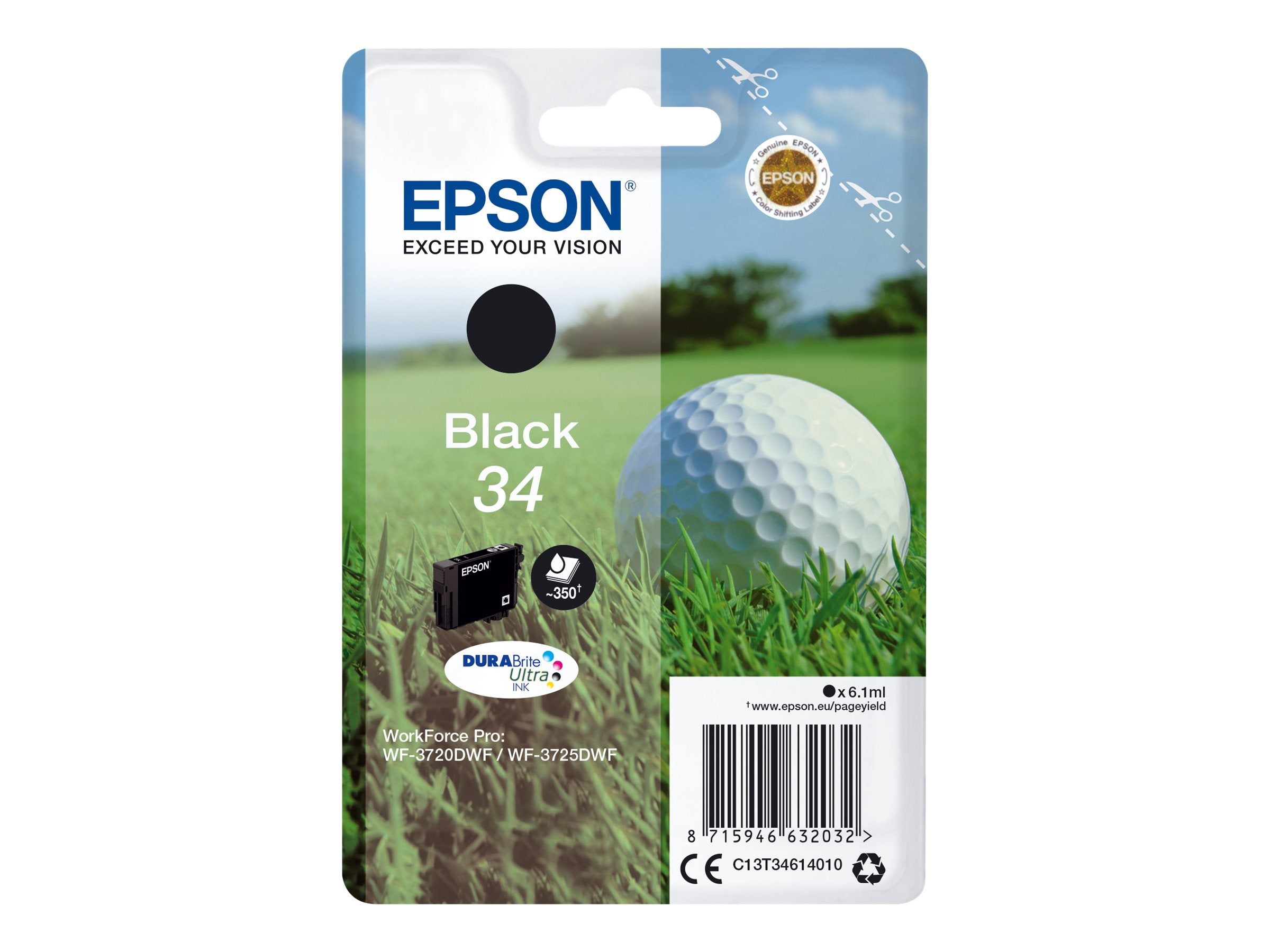 EPSON 4LB Singlepack Black 34 - DURABrite Ultra Ink Vorderansicht
