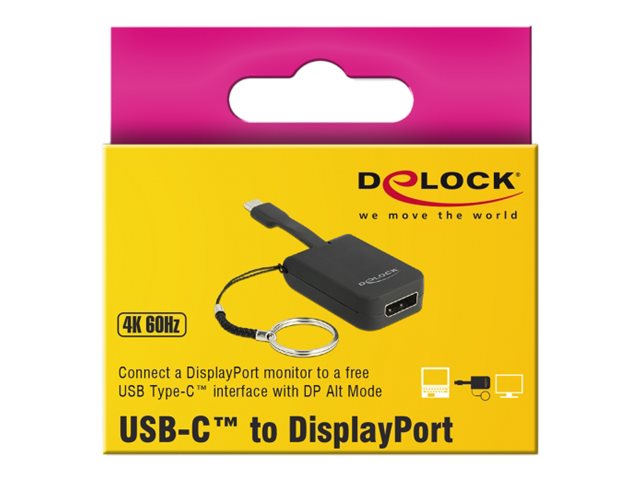 DELOCK USB Type-C Adapter zu DisplayPort DP Alt Mode 4K 60Hz - Detailansicht