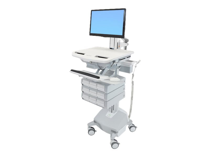 Vorderansicht des ERGOTRON StyleView Wagens mit LCD-Gelenk LiFe-Antrieb