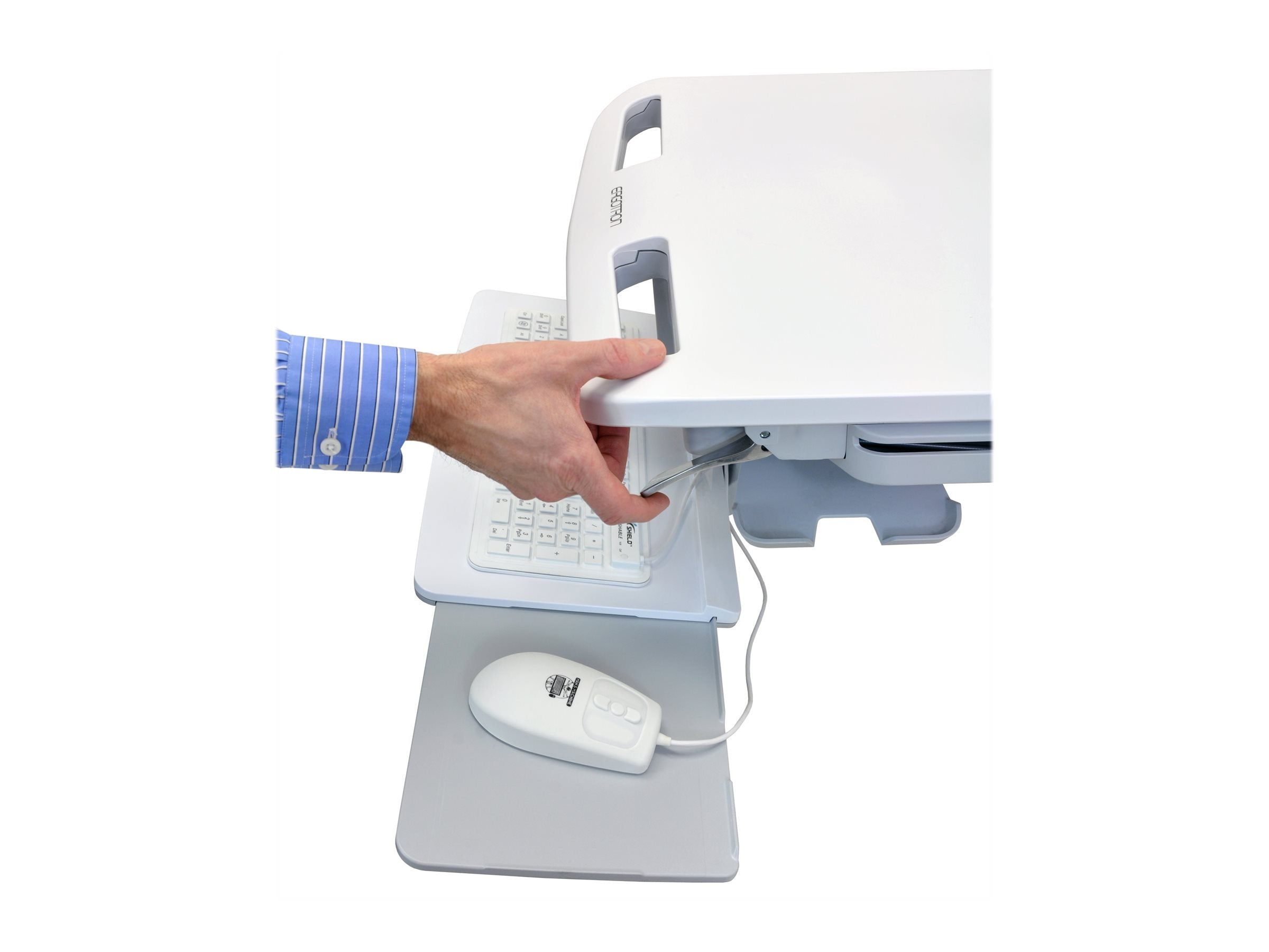 Vorderansicht des ERGOTRON StyleView Wagens mit LCD-Arm
