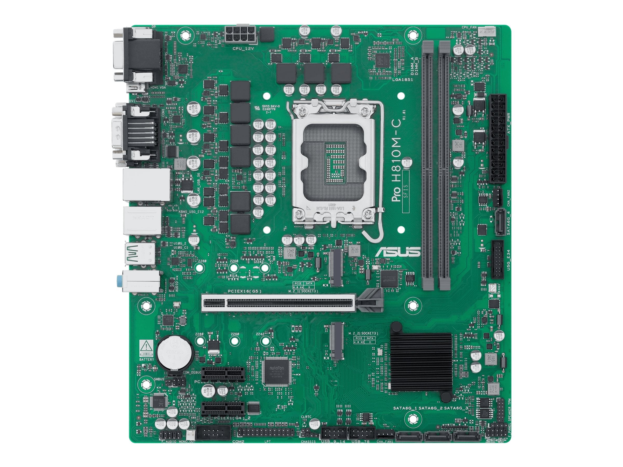 ASUS PRO H810M-C-CSM LGA1851 micro-ATX Vorderansicht