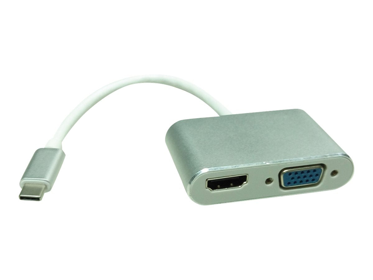 ROLINE Display Adapter USB Typ C - VGA + HDMI Verpackung