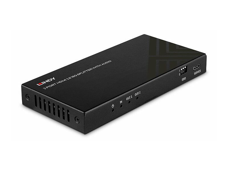 LINDY 2 Port HDMI 8K60 Splitter mit Audio Verpackung