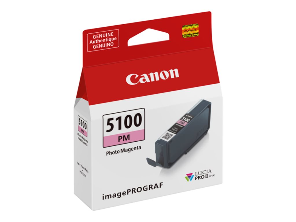 CANON PFI-5100 SERIES Photo Magenta Tintenbehälter Vorderansicht