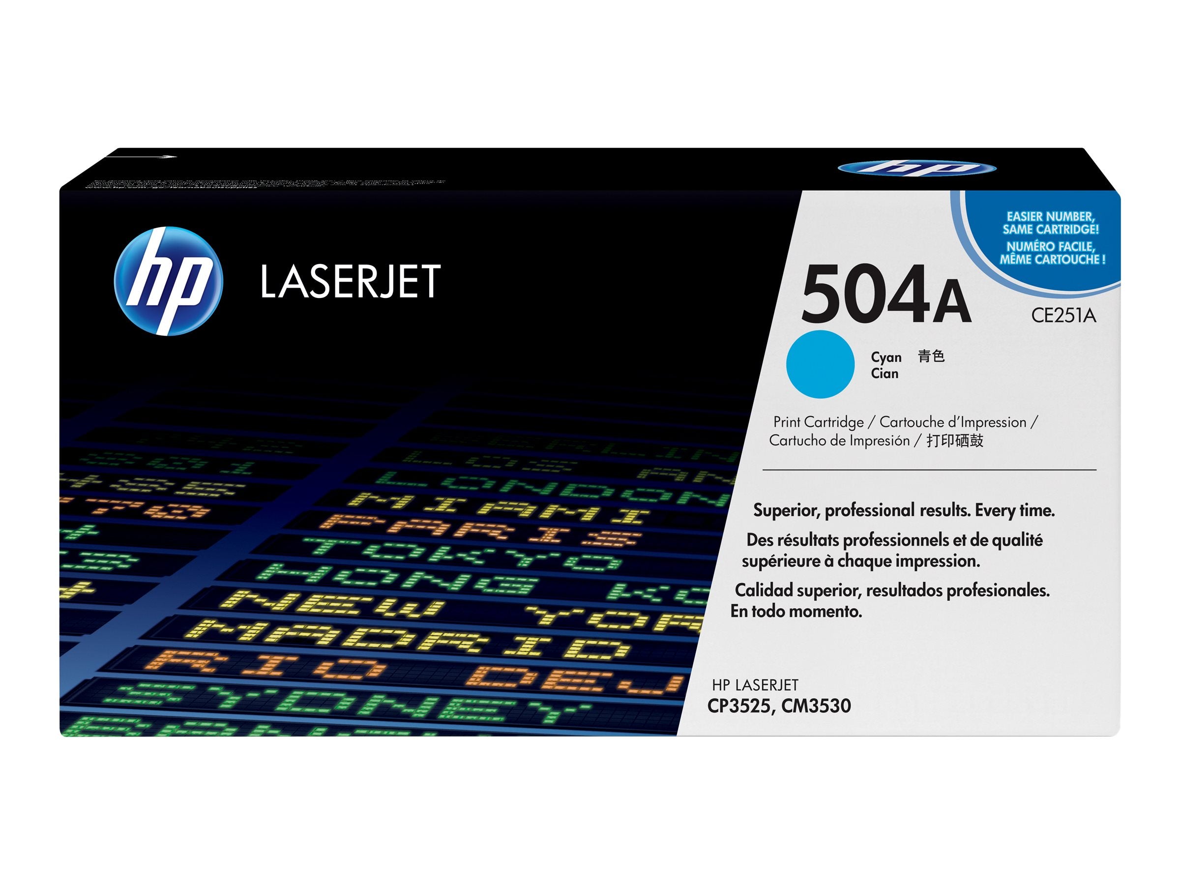 HP 504A Tonerpatrone CE251A cyan Vorderansicht