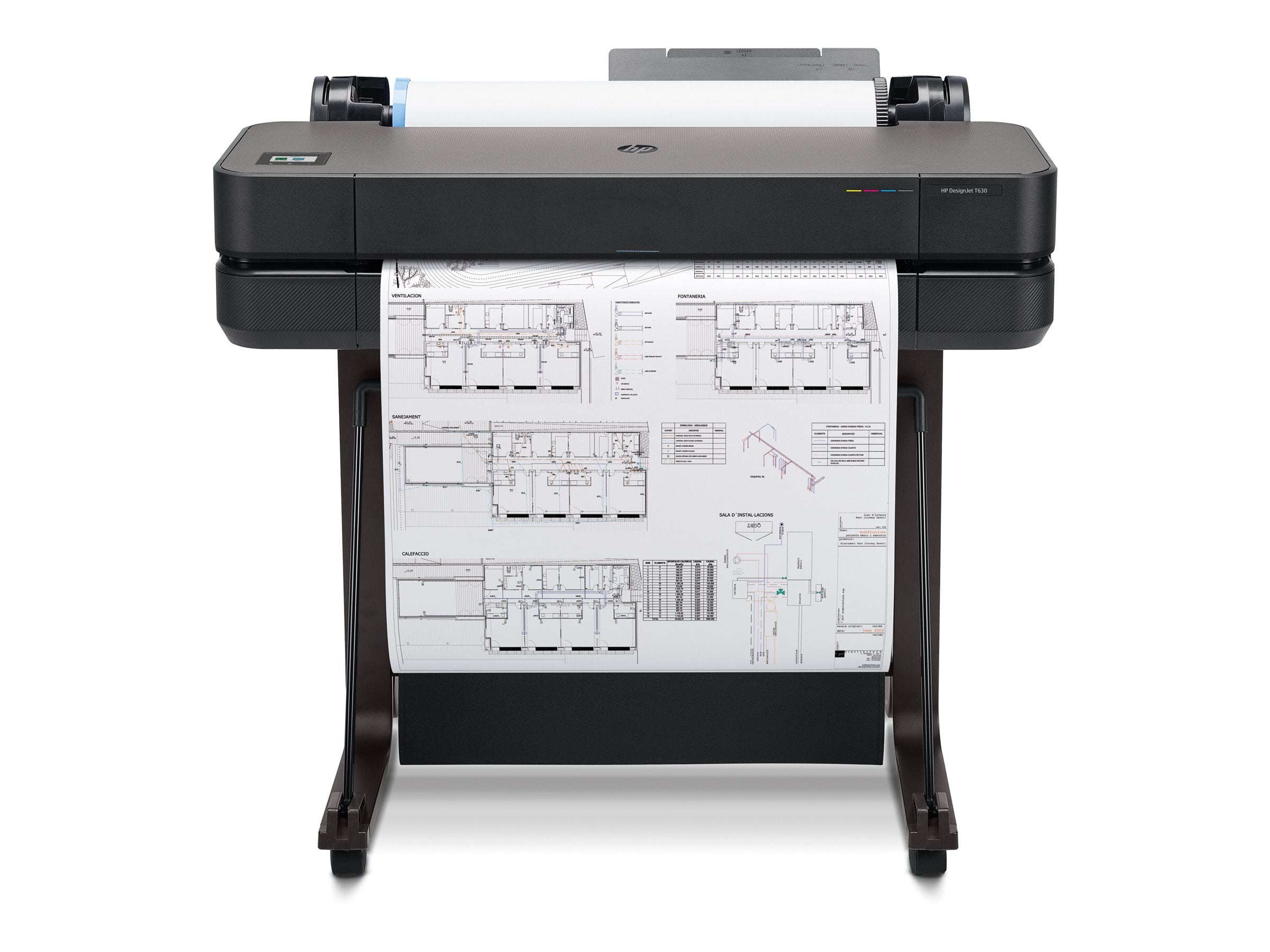 HP DesignJet T630 Seitenansicht