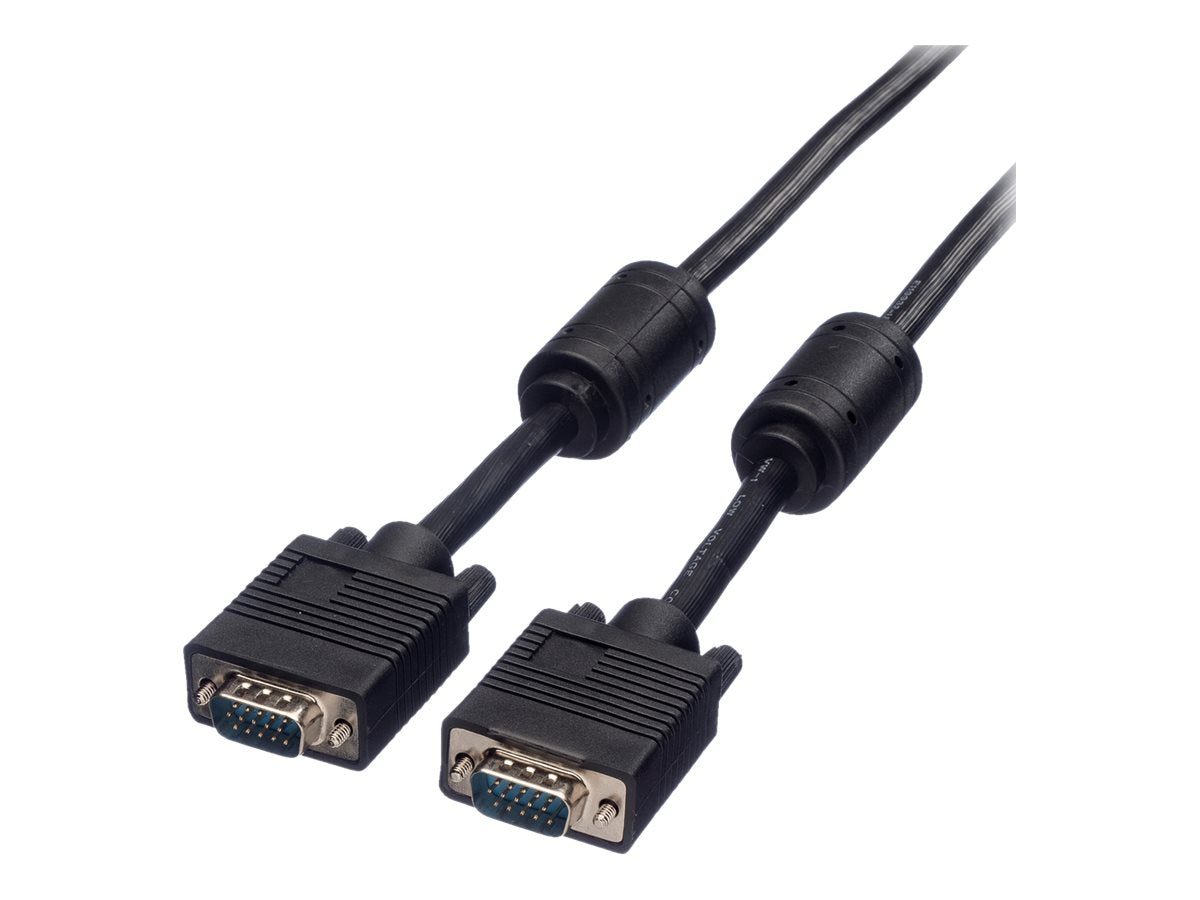 ROLINE Monitor-Kabel mit Ferritkern DDC HD15 ST-ST 10m - Vorderansicht