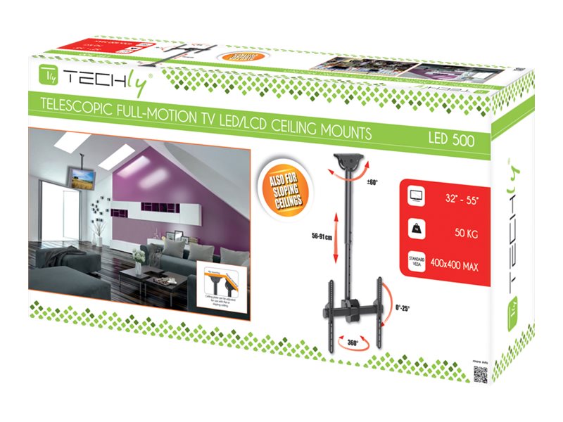TECHLY Teleskop Universal Deckenhalterung Detailansicht