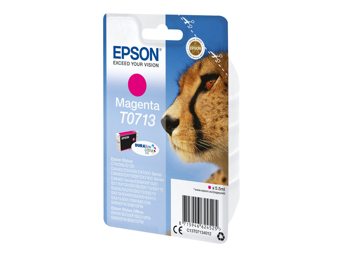 EPSON T0713 Tintenpatrone magenta im Einsatz