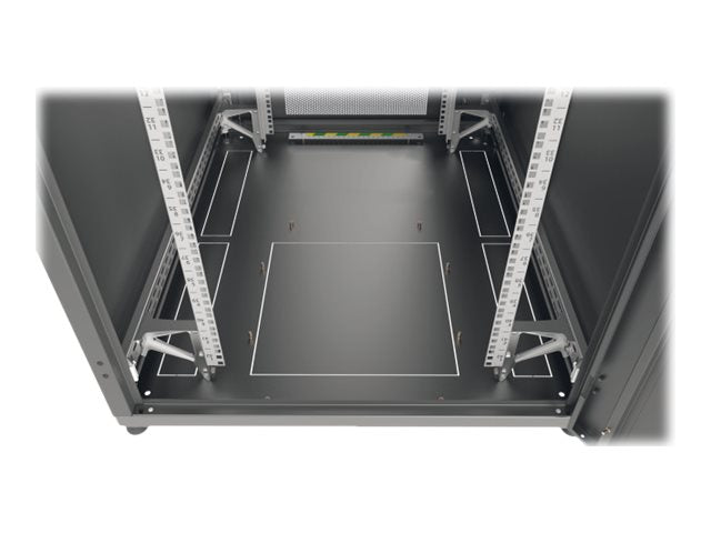 EFB 48,3cm 19Zoll Serverschrank PRO SERIE 42HE 800X800 RAL9005 - Innenansicht