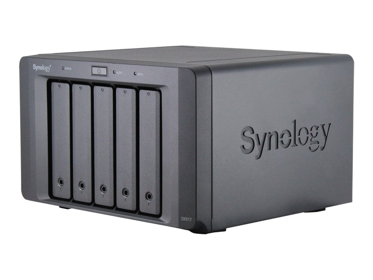 Vorderansicht des SYNOLOGY DX517 5-Bay HDD-Gehaeuse