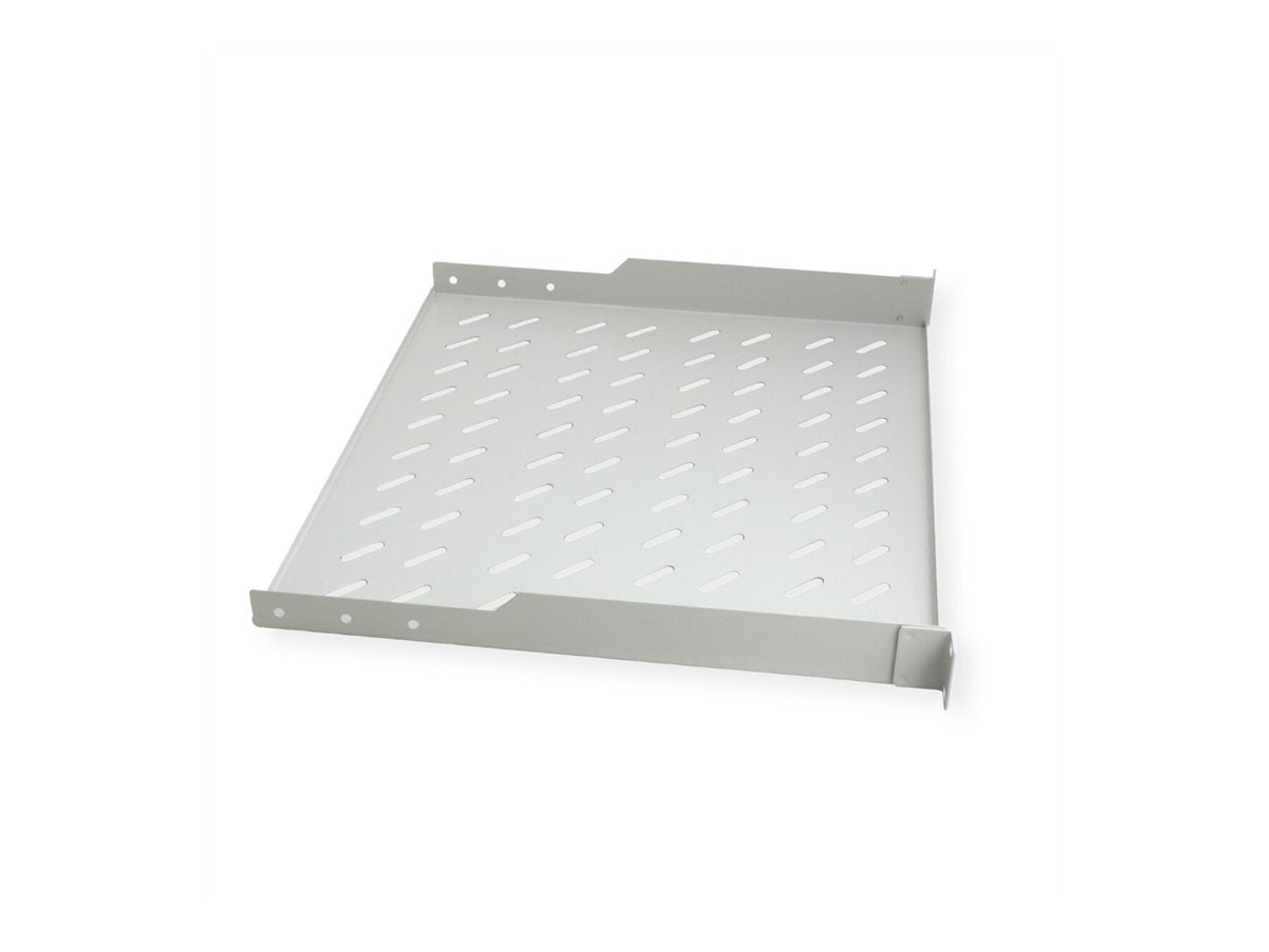 ROLINE Fachboden 48,26cm 19Zoll 1 HE 400 T 15kg Tragkraft grau - Vorderansicht