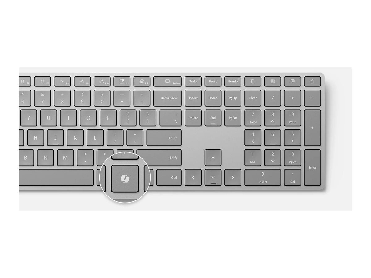 Detailansicht der Tasten der MICROSOFT Surface Keyboard 2 CM SC Bluetooth Tastatur