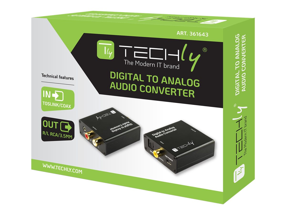TECHLY Digital auf Analog Audio Konverter - Anschlussmöglichkeiten