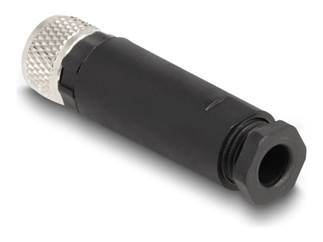 DELOCK M8 Steckverbinder A-kodiert 3 Pin Buchse Vorderansicht